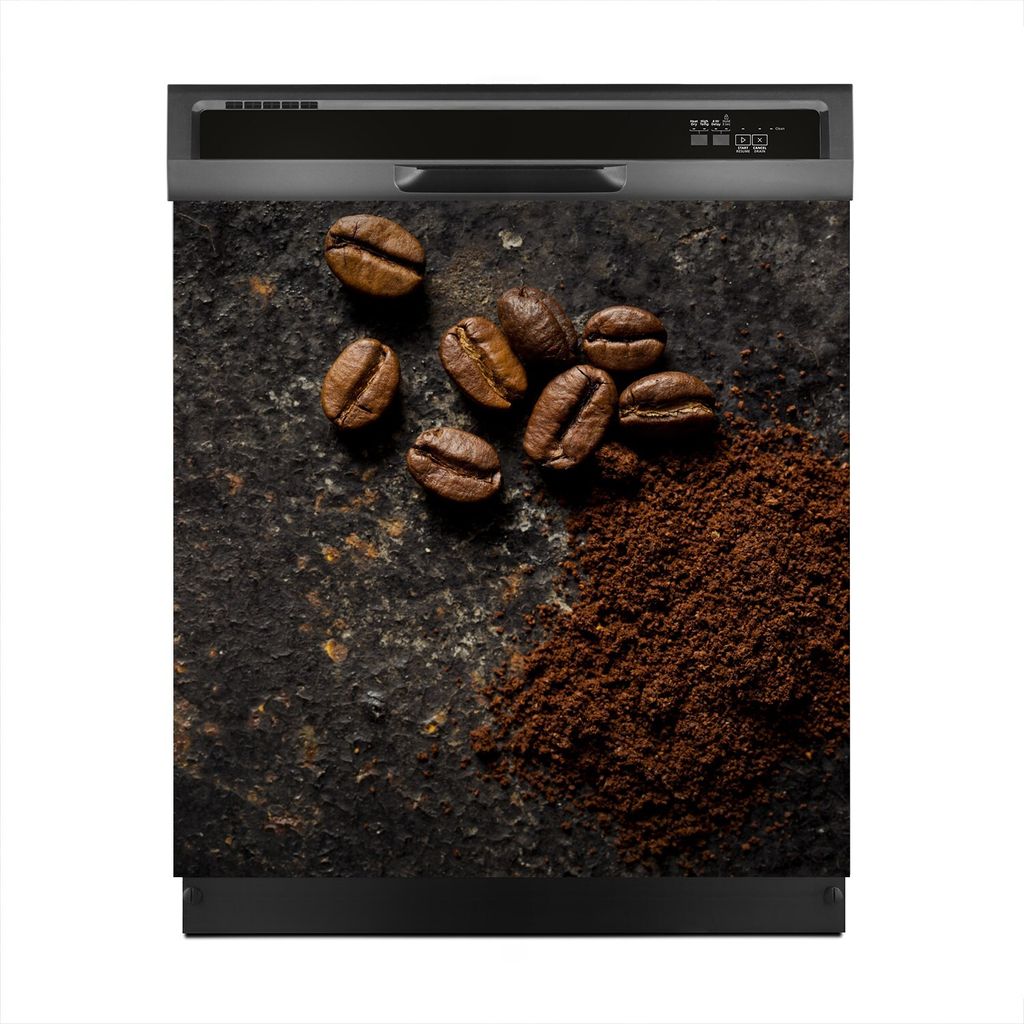Aufkleber sticker 60x60 cm Dekorative folie Spülmaschine - Kaffee und Kaffeebohnen