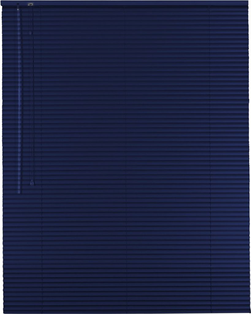 Alu Jalousie Aluminiumjalousie 235 x 140 cm dunkelblau Rollo Jalousette Bedienseite links