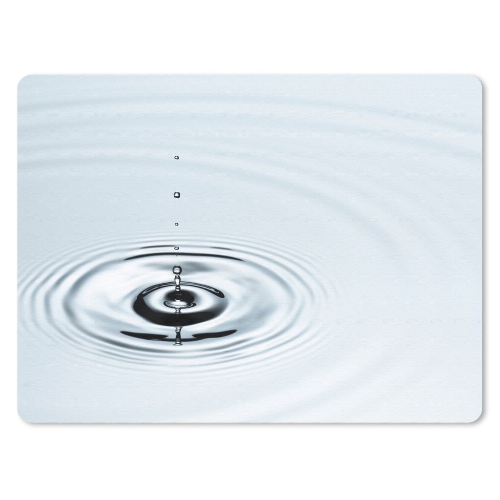 MuchoWow Mauspad Mousepad Wassertropfen bilden Ringe in hellblauem Wasser 23x19 cm - Mousepads - Maus Mat - Pad - Mausunterlage - Schreibtischunt...