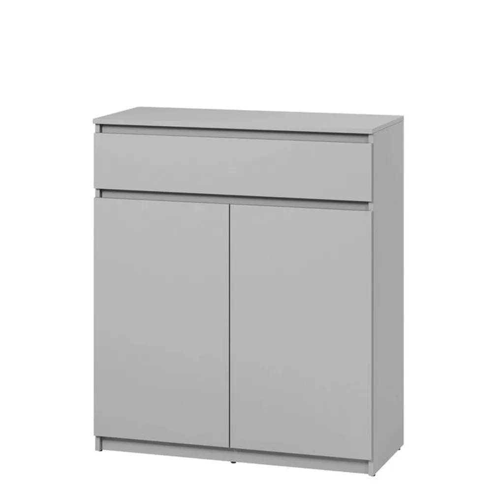 Aménager l'entrée avec la commode combinée BEZA gris gain de place