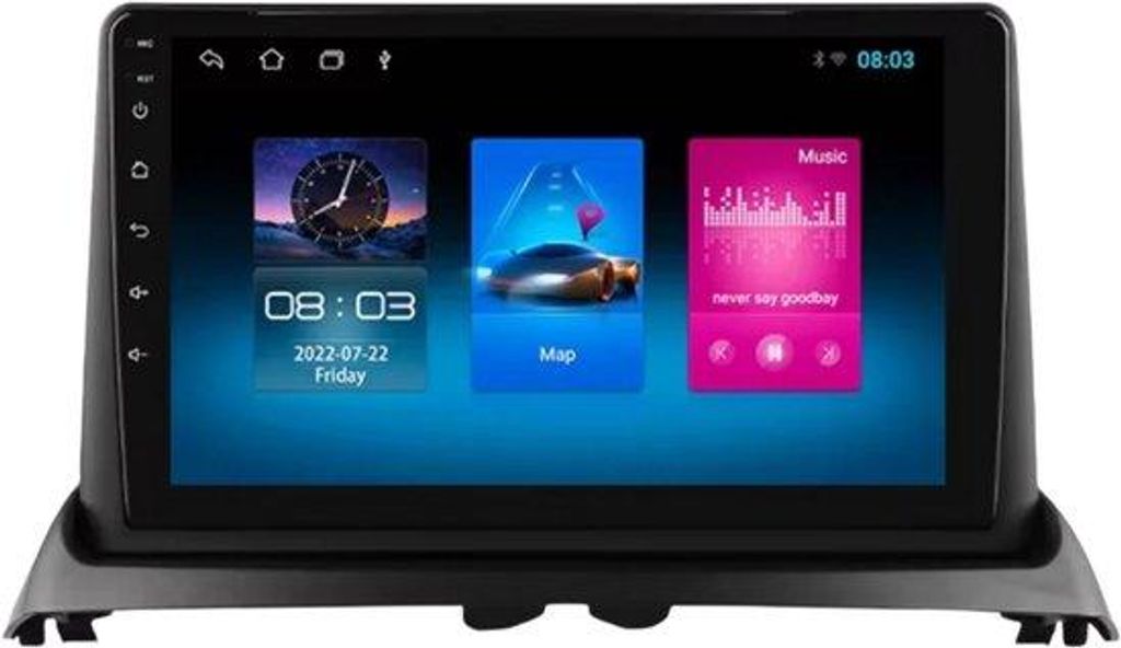 Renault Clio 2 (2000-2012) S-Serie Android Autoradio – 1280x720 QLED Touchscreen, CarPlay, Android Auto, Bluetooth, WiFi, 3 USB-Ports, RDS, Split...