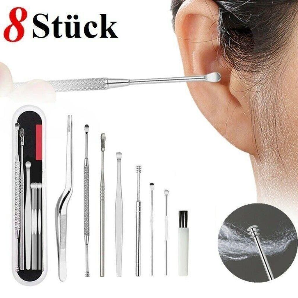 8pcs Ear Cleaner Strumento di rimozione del cerume Immagine del prodotto 