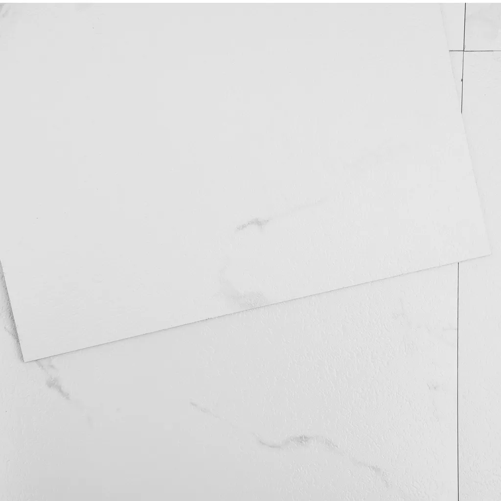 VEVOR Carreaux de Sol Vinyle Auto-adhésifs Marbre Blanc 30x30 cm 50 pcs