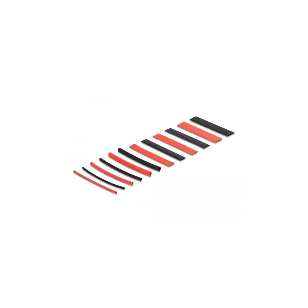 Kit Delock 196 Guaine Termorestringenti Professionali 2:1 Nero Rosso