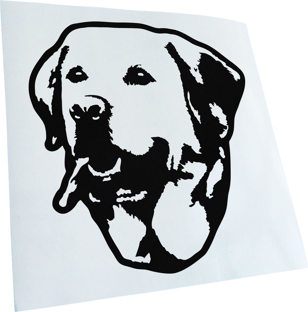 Kiwistar - Autoaufkleber - Golden retriever Hund - Schwarz - 40x36cm - Aufkleber für Auto, Laptop, Fahrrad, LKW, Motorrad mehrfarbig JDM Decal Racing
