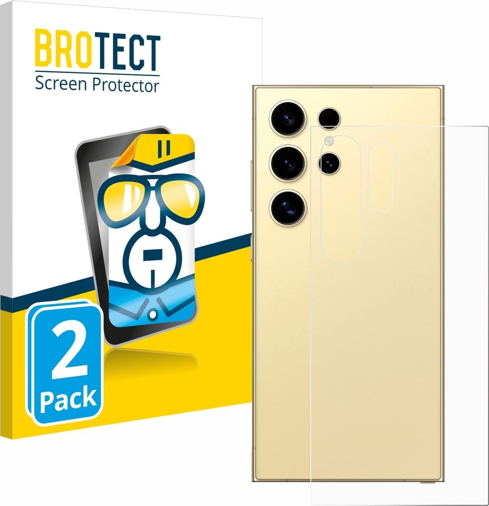 2x Für Samsung Galaxy S24 Ultra (Rückseite) Schutzfolie BROTECT Displayschutz Display Schutz Folie Klar Transparent