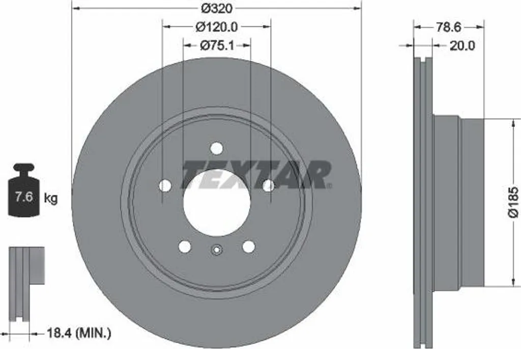 Disque de frein Textar 92161103 : Stop aux vibrations sur BMW X5 et X6