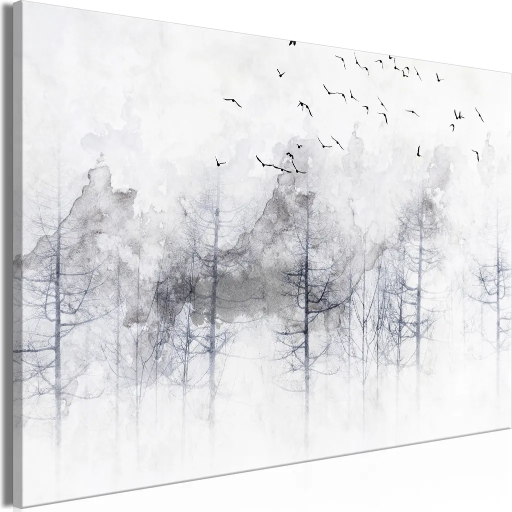 Decorazione Parete Bosco Innevato 60x40 - Quadro Moderno b-A-10013-b-a