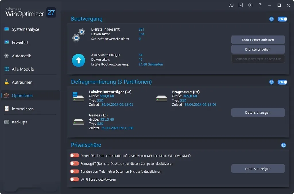 Ashampoo WinOptimizer 27 Licence Permanente 1 PC - Optimisation Windows