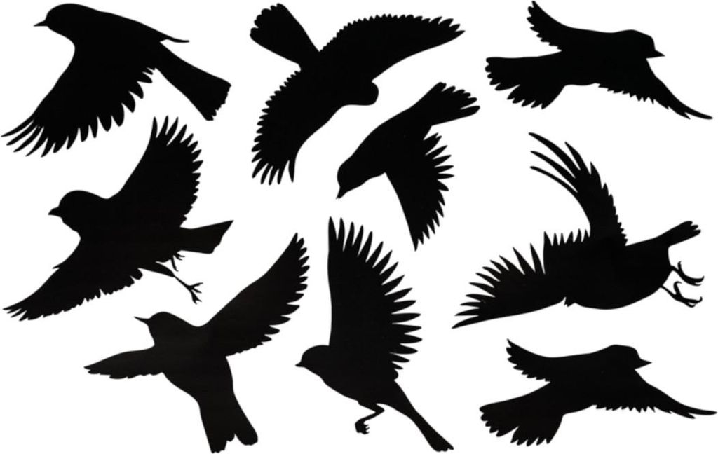 Vogelabwehr Bradas Vogelschutz Fensteraufkleber 9x10 Blätter 90 Stück
