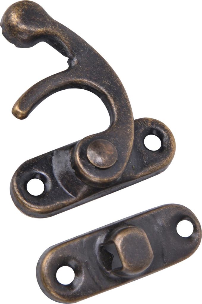 Cryfokt HaSP Horn Lock, 30 PCs Latch Hook HaSP fr Schmuck Geschenkboxen (Grne Bronze linker Haken)