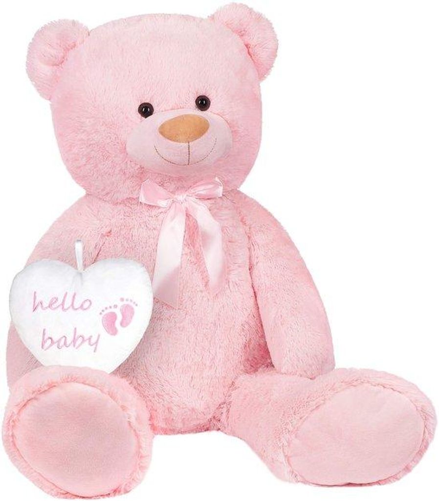 Grote roze knuffelbeer met hart aus Plüsch, ideal für Neugeborene Mädchen