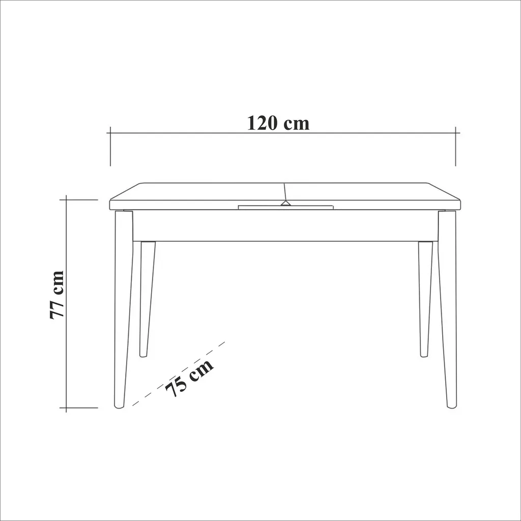 Petite Table Extensible 120x75 cm : Solution Salon et Salle à Manger - 6