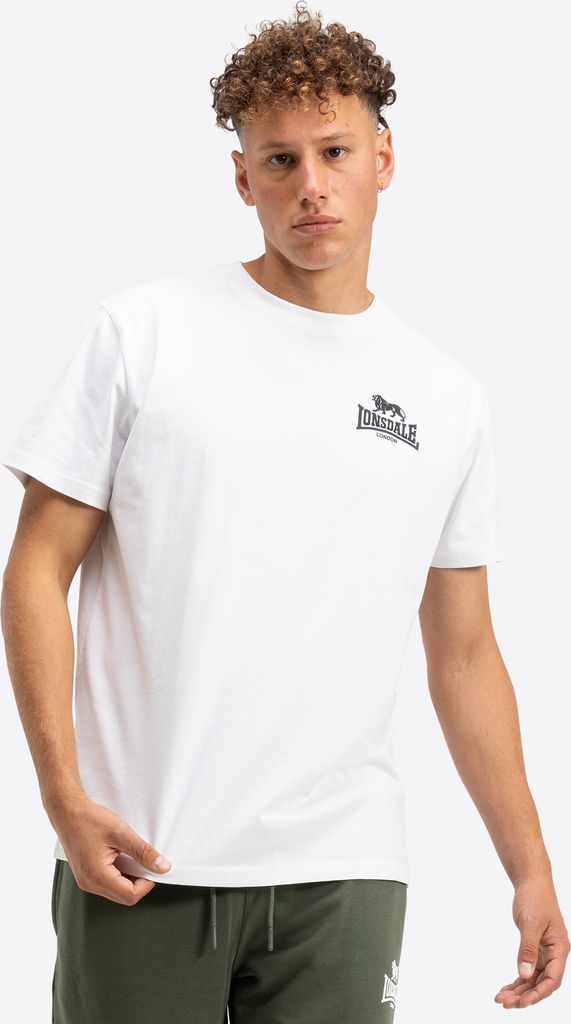 Herren T-Shirt normale Passform Doppelpack BLAIRMORE Green/White M Lonsdale