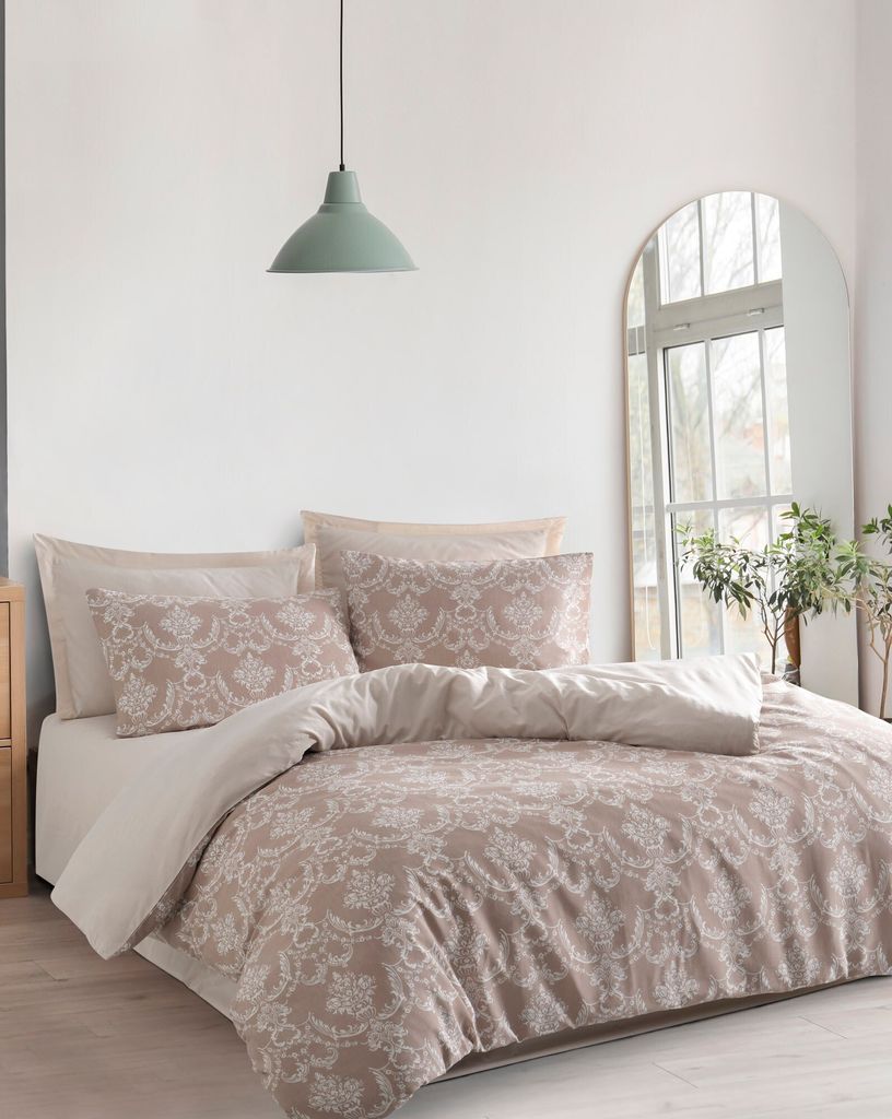 L'Essentiel Linge de Maison, Pure - Brown, Braun, Einzel-XXL-Bettbezug-Set (DE), 70 % BAUMWOLLE / 30 % POLYESTER, 155 x 220 cm