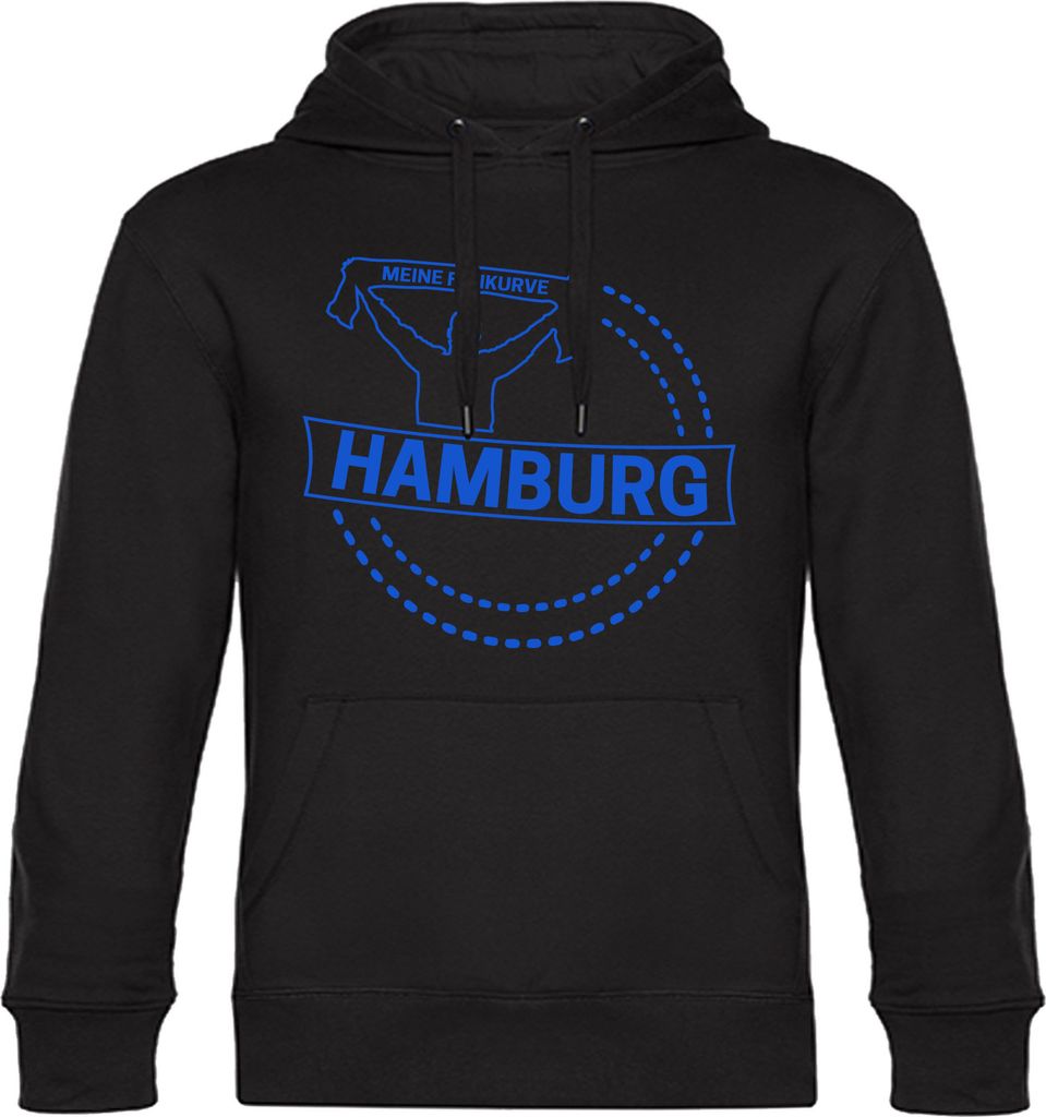 multifanshop Kapuzen Sweatshirt - Hamburg - Meine Fankurve, schwarz, Größe XL