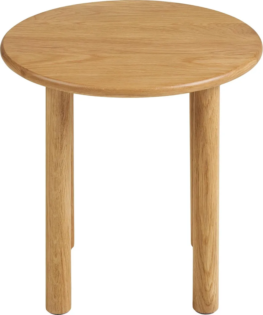 Petite table de salon Iselin en bois de chêne clair - Guéridon Ø40 cm
