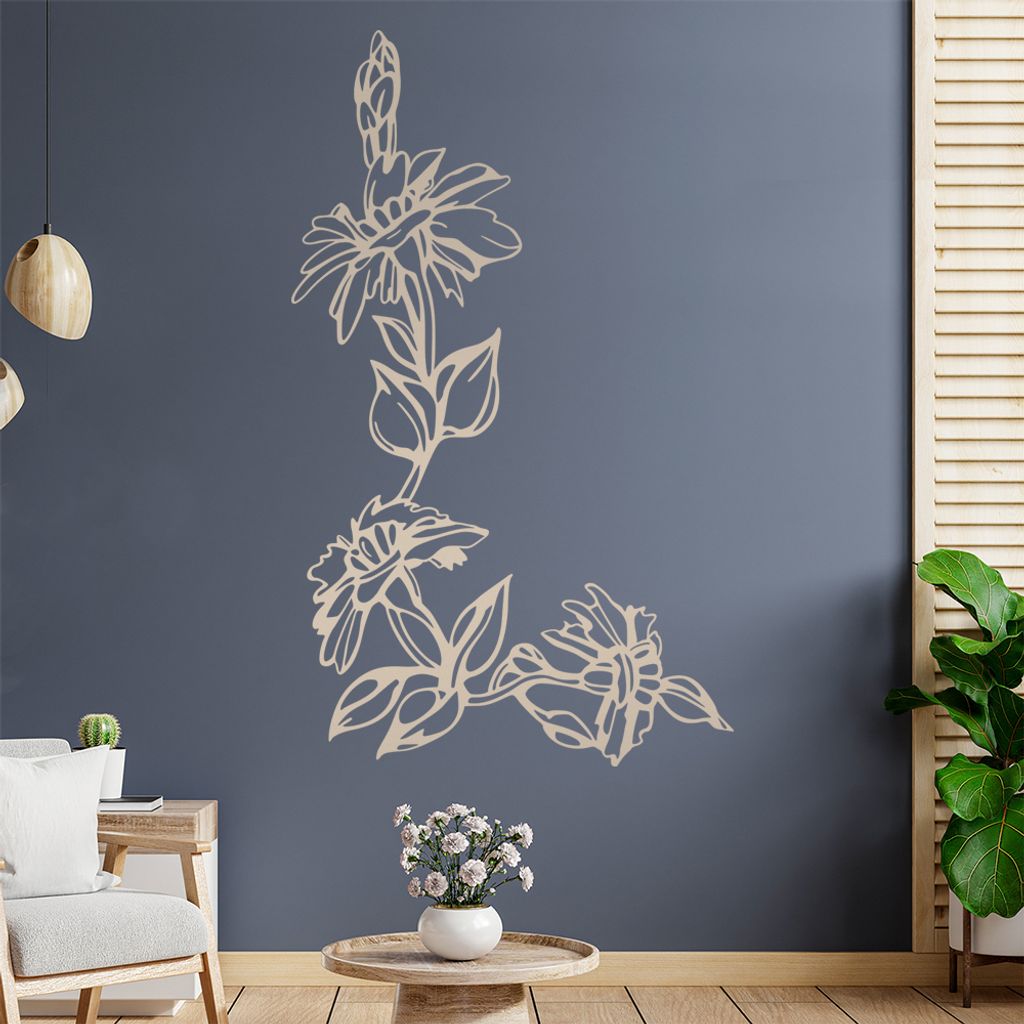 Blatt - Herz Wandtattoo in 6 Größen - Wandaufkleber Wall Sticker - Dekoration, Küche, Wohnzimmer, Schlafzimmer, Badezimmer