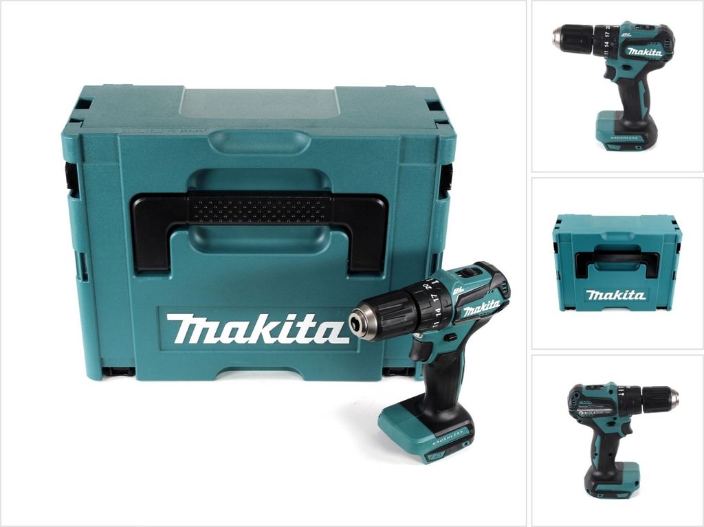 Makita DHP 483 ZJ Akku Schlagbohrschrauber 18V 40Nm Solo im Makpac