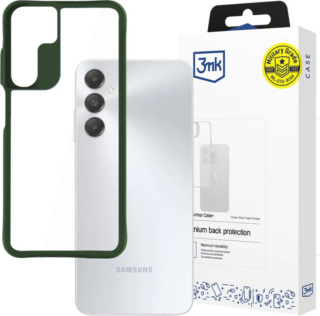 Custodia Elegante Samsung Galaxy A15 5G 3Mk Satin Armor+ Verde