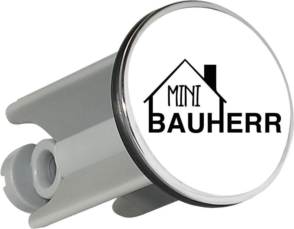 Huuraa Waschbeckenstöpsel Mini Bauherr Geschenk 4cm für Waschbecken Abflussstopfen Mini Bauherr Geschenkidee