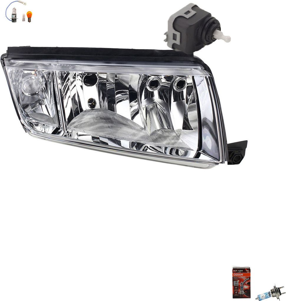 Johns, Scheinwerfer Osram Night Breaker Laser kompatibel zu Skoda Fabia 6Y 99-08 Rechts 6Y0941295 6Y1941016H 6Y1941016C 6Y1941016