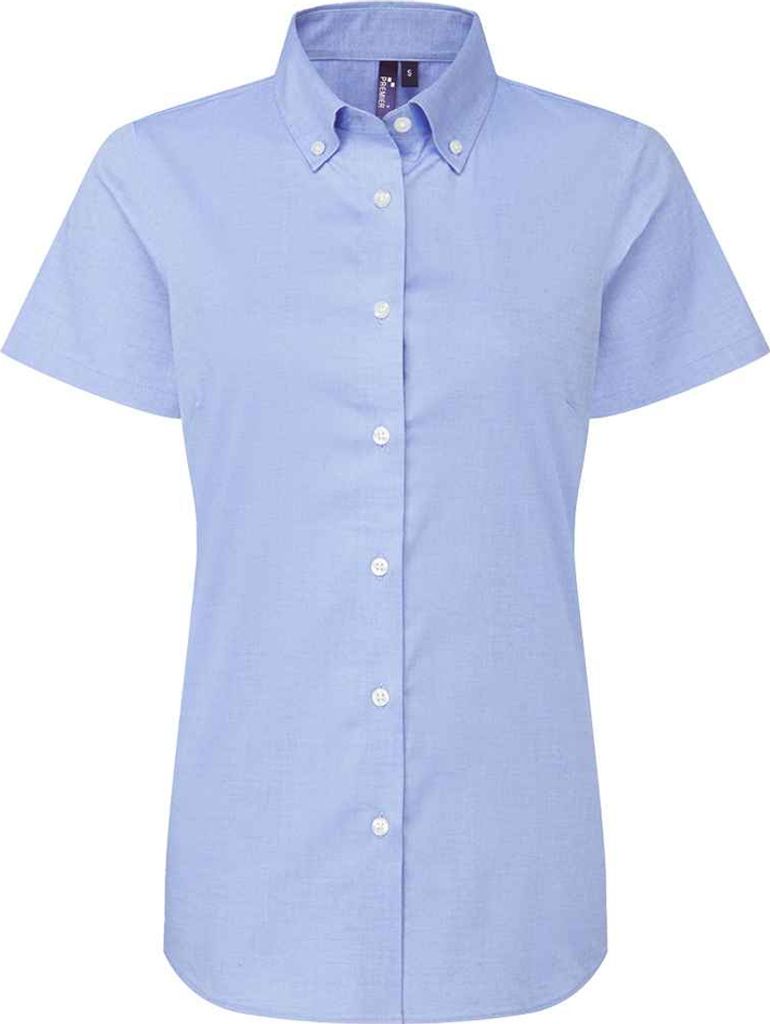 Premier - "Supreme" Formelles Hemd für Damen kurzärmlig PC7795 (XXL) (Dunkelblau)