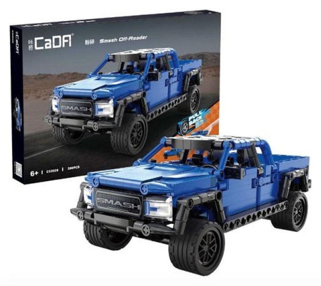 CADA Modellbausatz Offroad-Retro-Reibungsfahrzeug - Blau Produktbild 