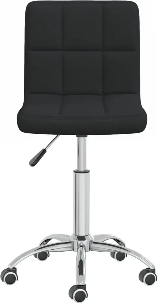 Sedia da pranzo girevole vidaXL in tessuto nero: comfort e stile moderno