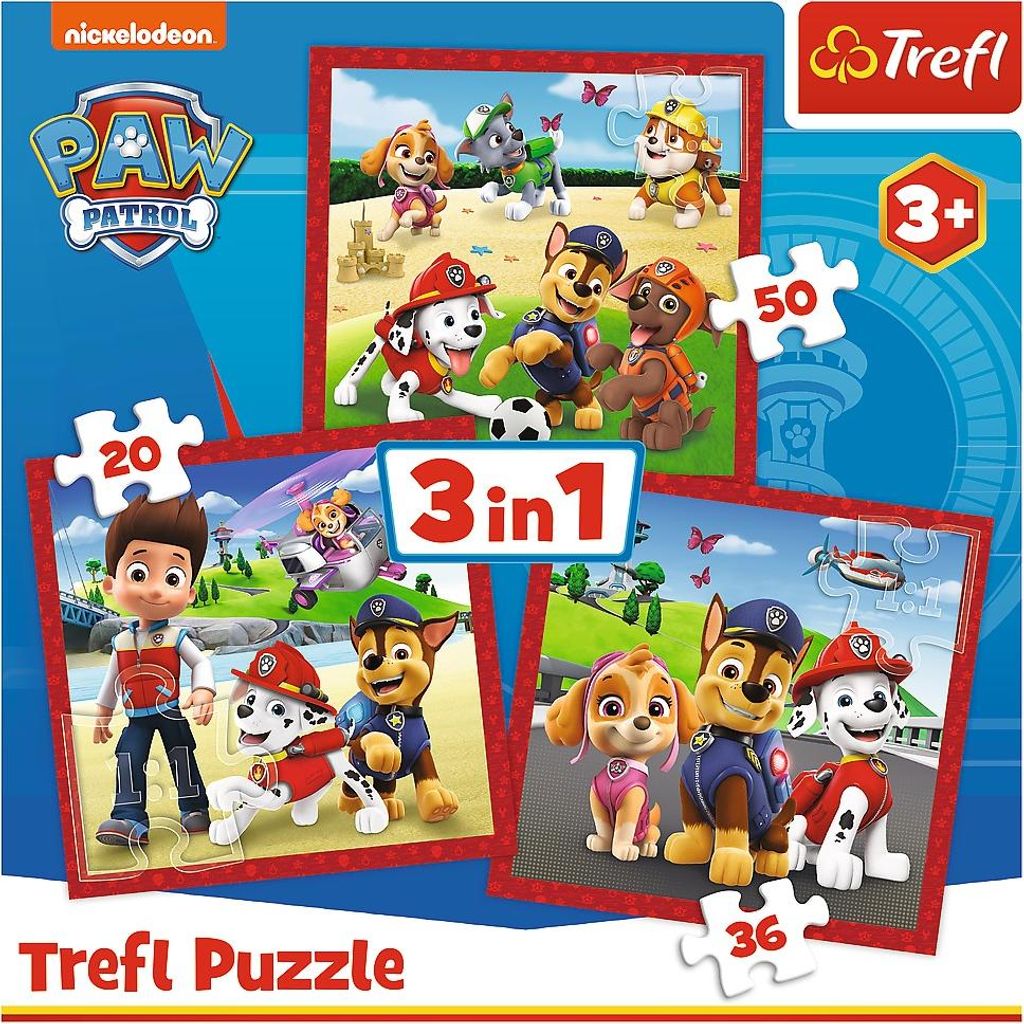 Trefl TREFL PAW PATROL Puzzle 3 in 1 set Puzzle klasyczne