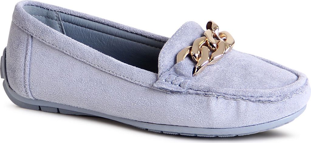 topschuhe24 2739 Damen Damen Velours Mokassins Komfort Slipper, Farbe:Hellblau, Größe:37 EU