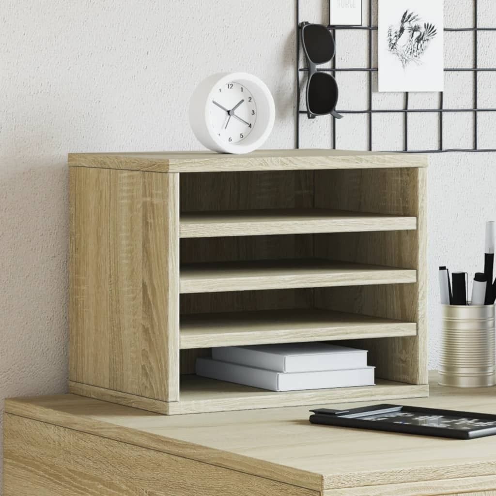 "SALE 2026"Schreibtisch-Organizer Sonoma-Eiche 36x26x29,5cm Holzwerkstoff DE368451 - Schubladeneinsätze & -organizer