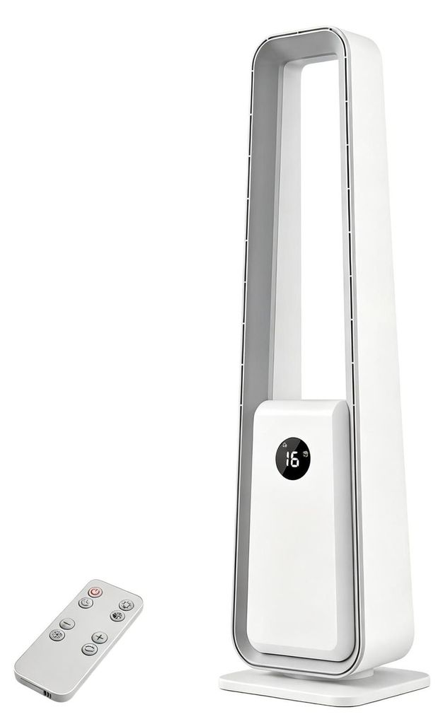 Zimilo Klingenloser Turmventilator mit Fernbedienung, 24 Geschwindigkeiten, 75° Oszillation und 12h Timer, ideal für Schlafzimmer, Büro und Wohn...