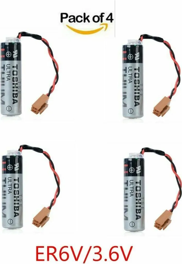 Batterie Sauvegarde PLC TOSHIBA ER6V 3.6V 2400mAh ER6VC119A - 4 Pcs