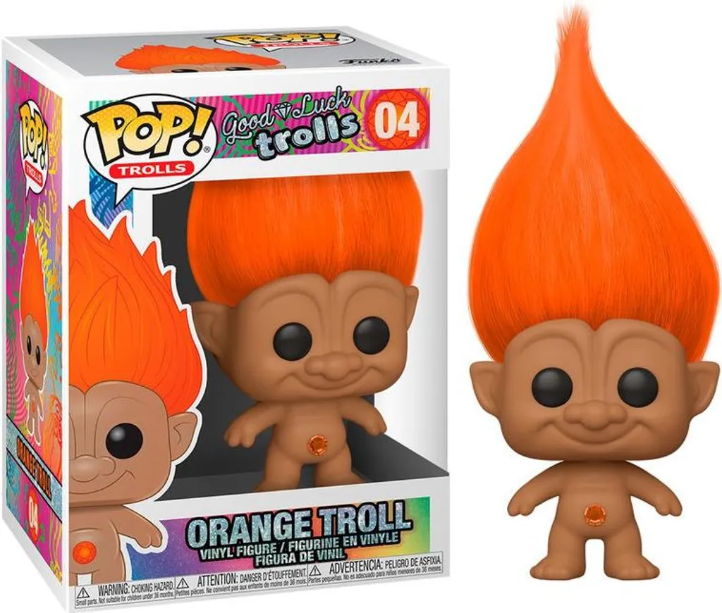 Funko POP ! Trolls Orange Troll 04 - Figurine de Collection Vinyle Originale