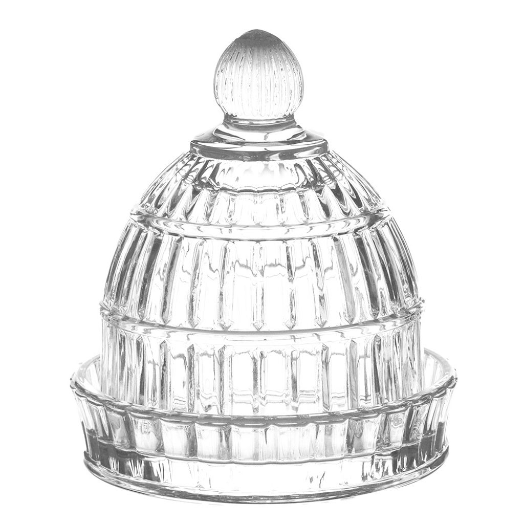 Clayre & Eef Glocke Ø 9x10 cm Transparant Glas