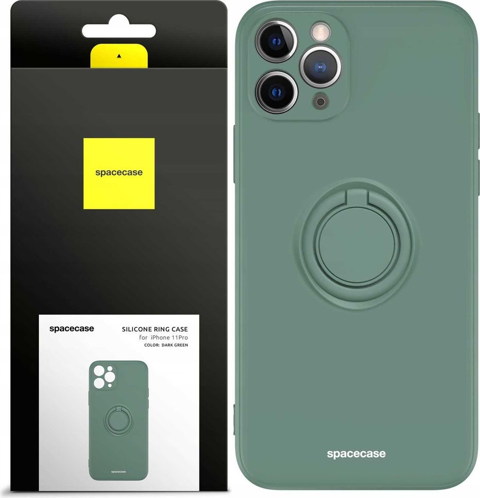 Spacecase Silikon Ring iPhone 11 Pro dunkelgrün