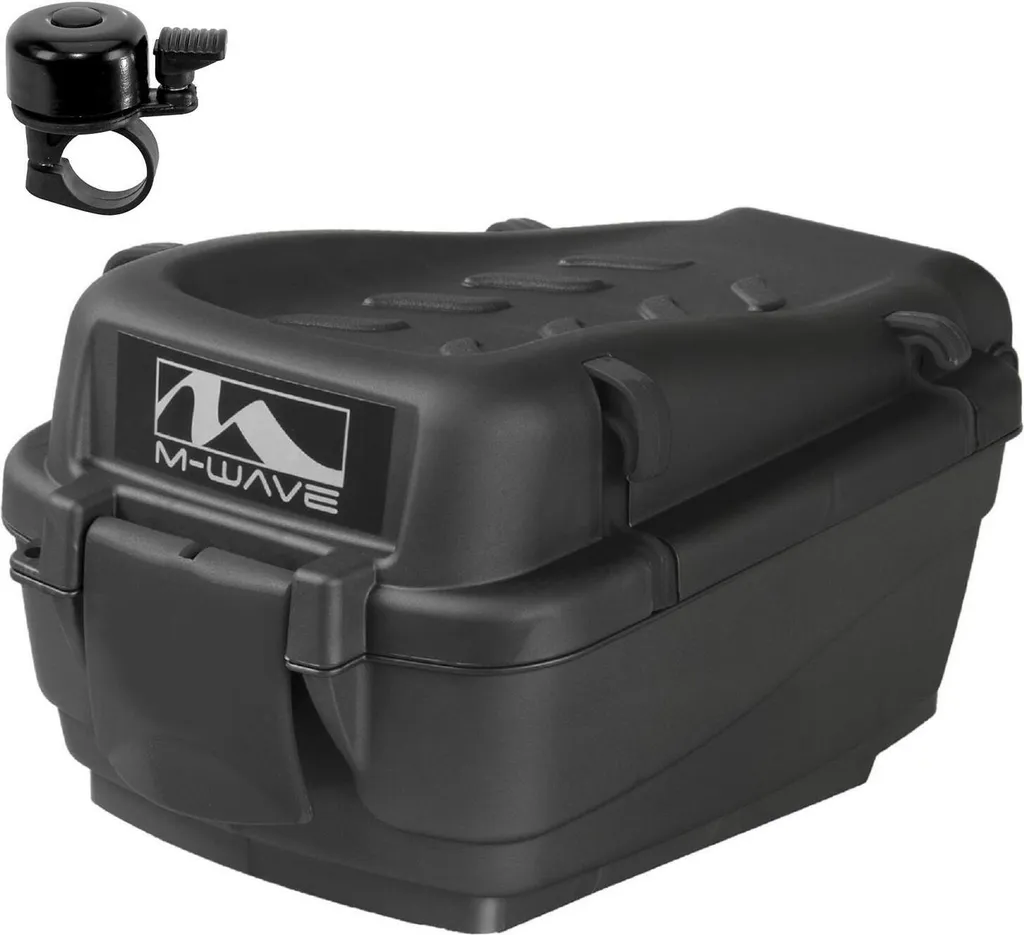 Top Case Vélo 18L Amsterdam Easy Box Rigide avec Serrure et Sonnette