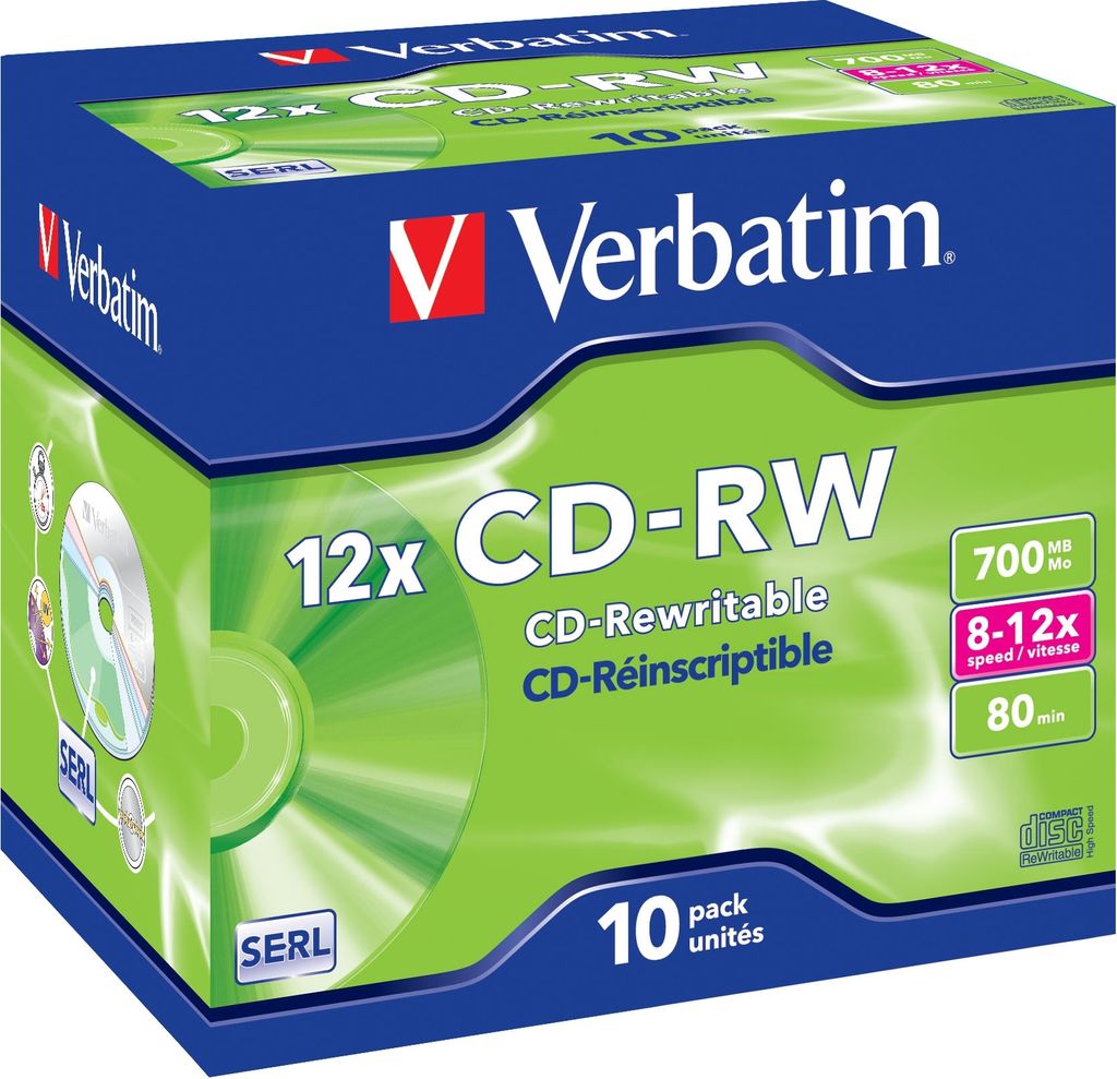 VERBATIM 43148 CD-RW 700 10X Rohling