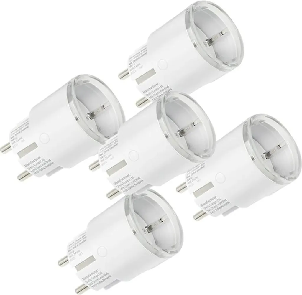 Prise Connectée Shelly Plug S MTR Gen3 Blanche Pack de 5 Unités 12A