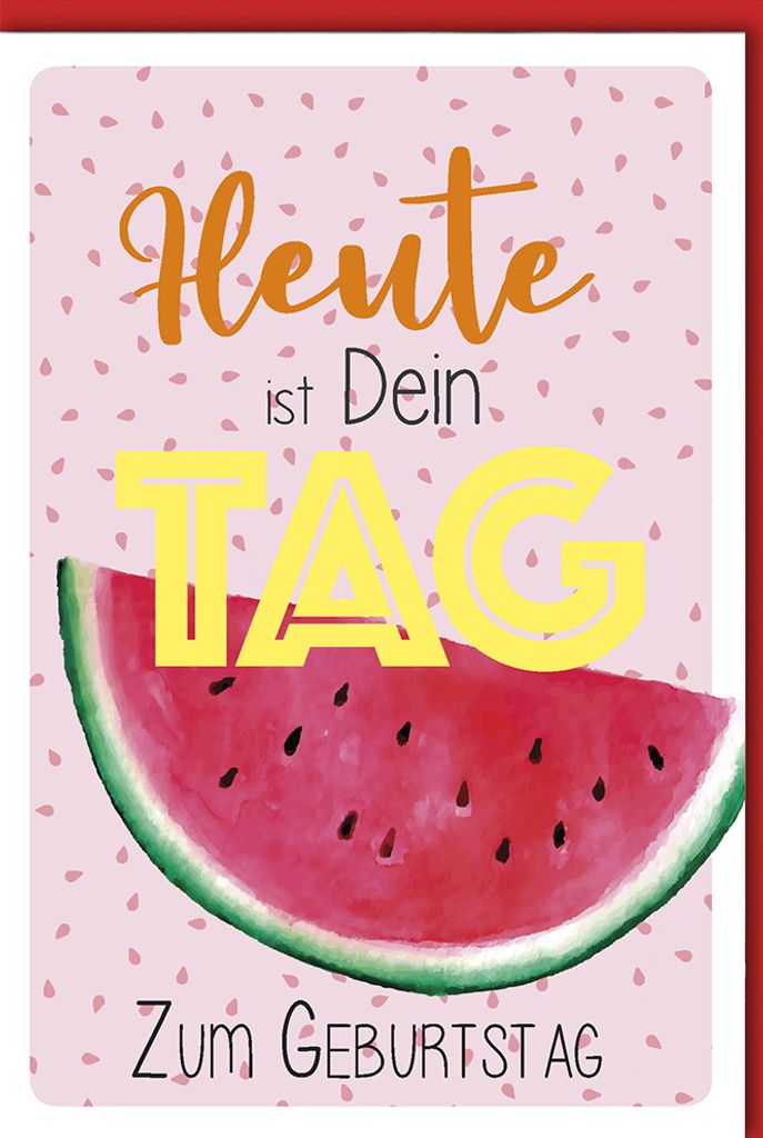 Geburtstag - Glückwunschkarte im Format 11,5 x 17 cm mit Umschlag