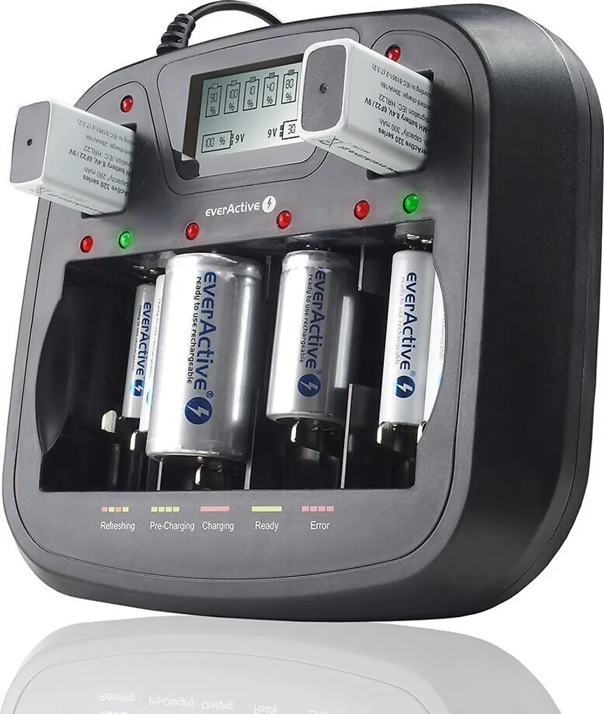 Chargeur de Batterie Universel everActive NC-900U LCD Multi-Format