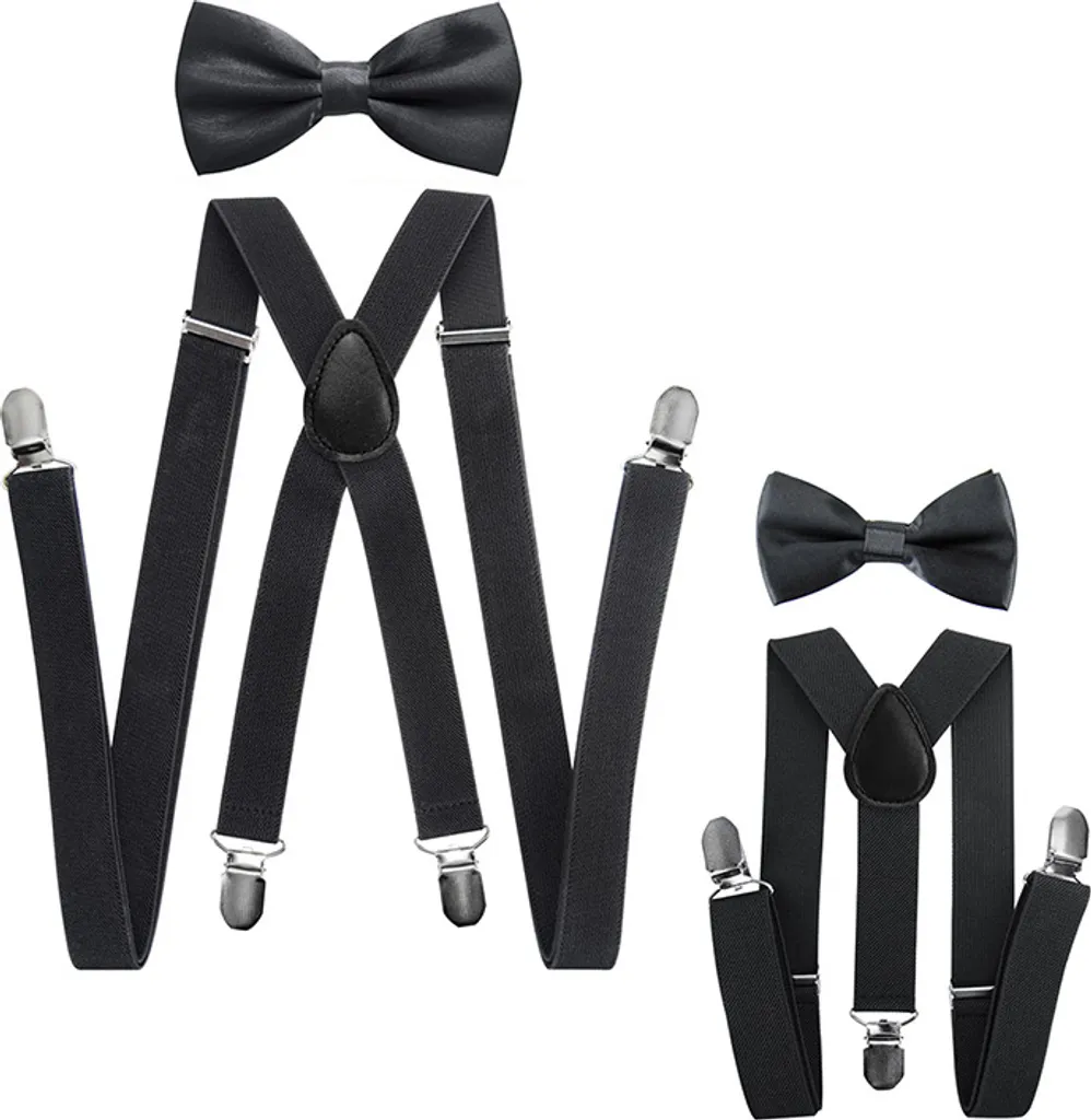 axy padre-figlio look partner bretelle e papillon set per uomini-donne-bambini servizio fotografico famiglia outfit