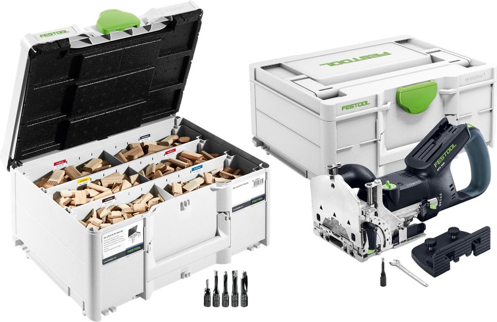Festool DFC 500 E-Basic Akku Dübelfräse DOMINO 18 V 4 - 10 mm + Dübel Sortiment + Systainer - ohne Akku, ohne Ladegerät