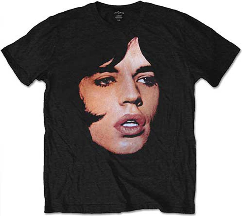Rolling Stones Mick Portrait schwarz Herren T Shirt: klein