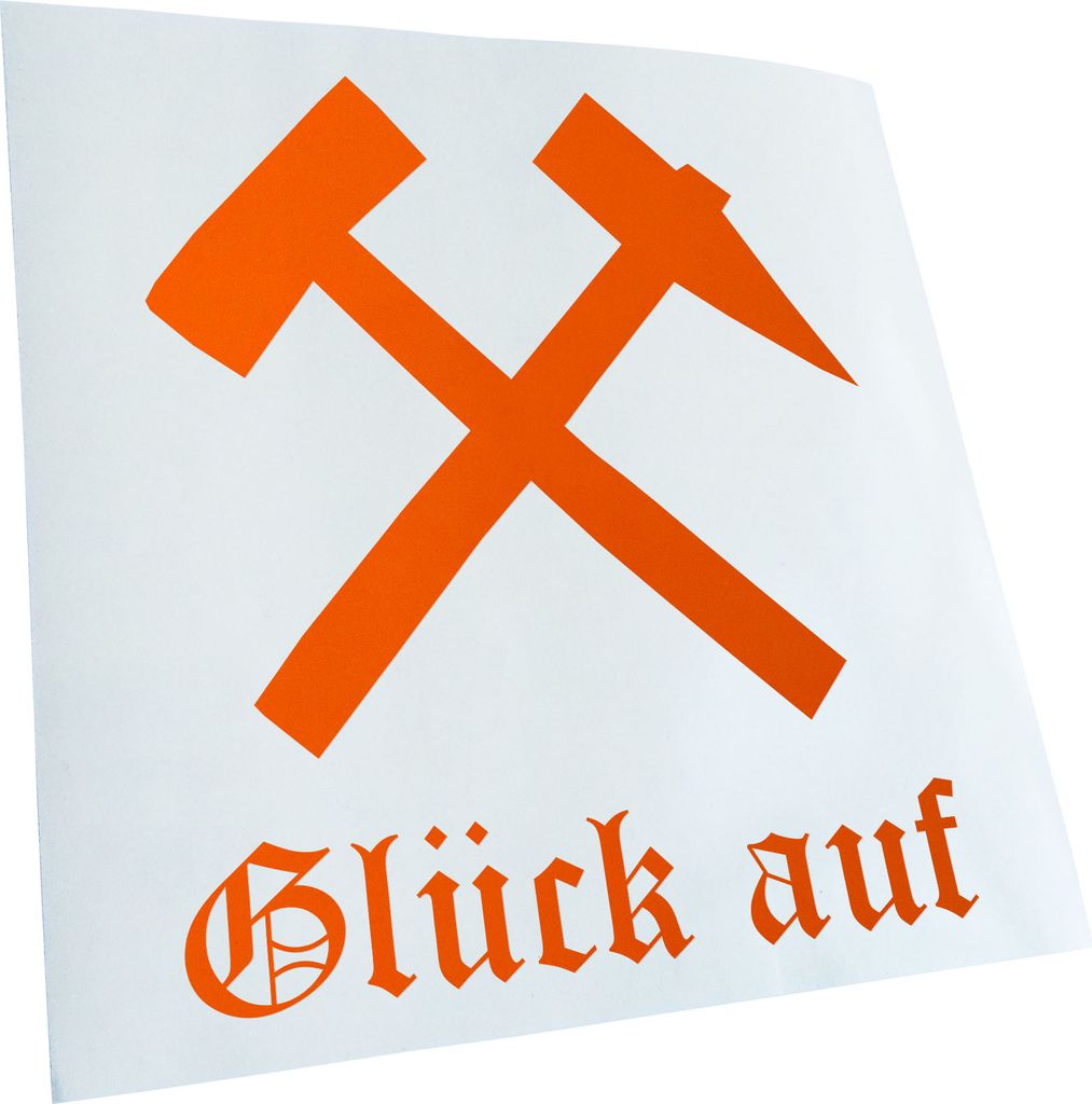 Kiwistar - Autoaufkleber - Glück auf! - Bergbau - Kumpel Heckscheibe - Aufkleber für Auto Kfz Fahrrad, LKW, Truck Mofa