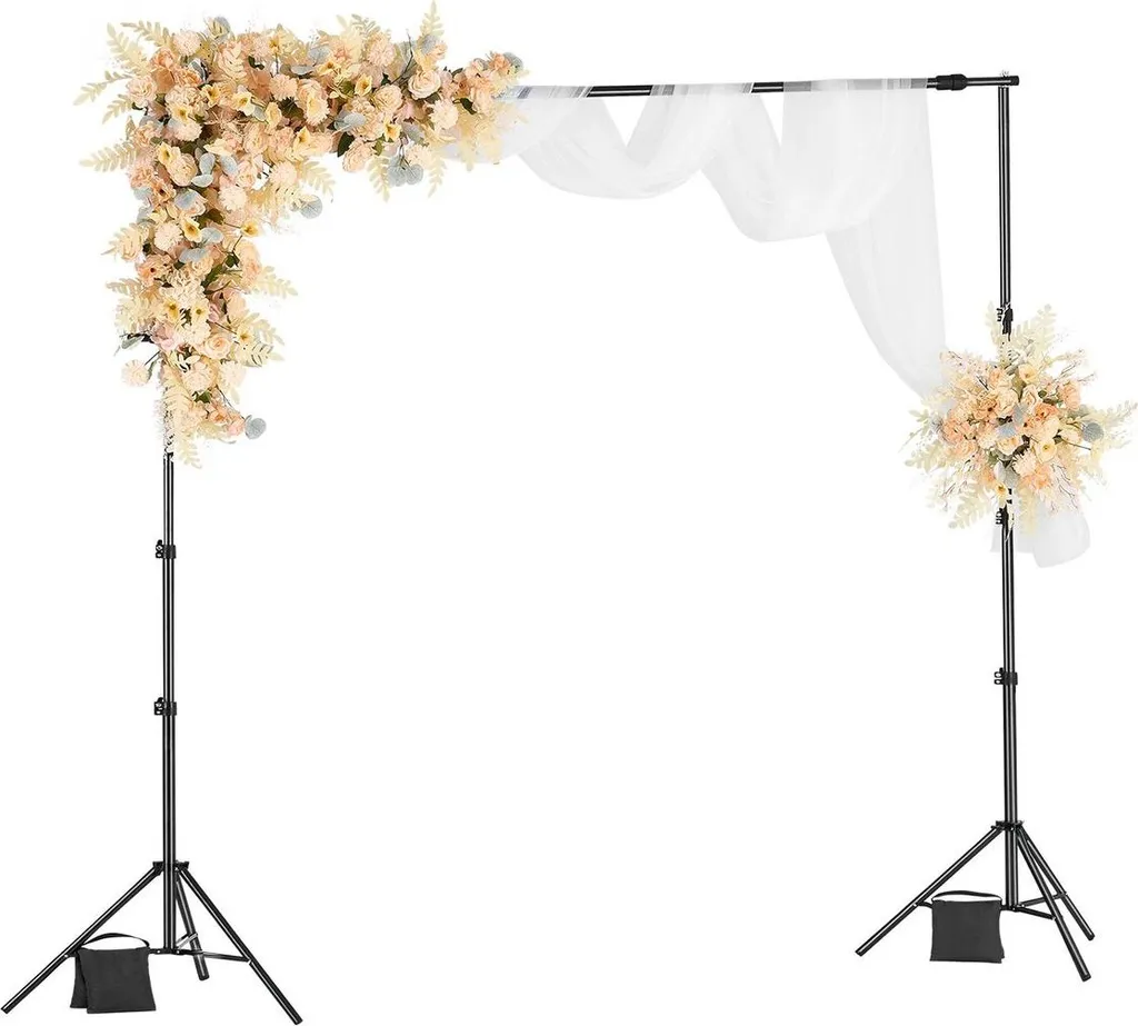 Supporto Fondale Fotografico 2x3m con 2 Stativi per Photobooth Eventi