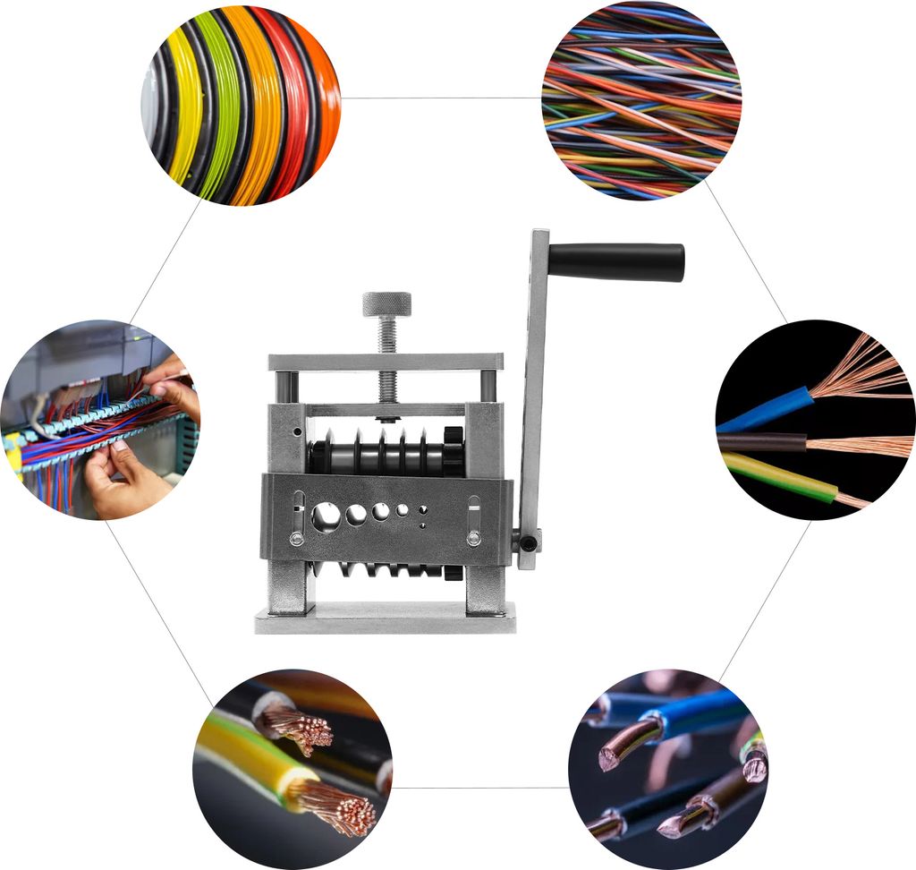 Manuelle Kabelabisoliermaschine, Rechteckig Manuelle Abisoliermaschine, Abisolierwerkzeug, Silber