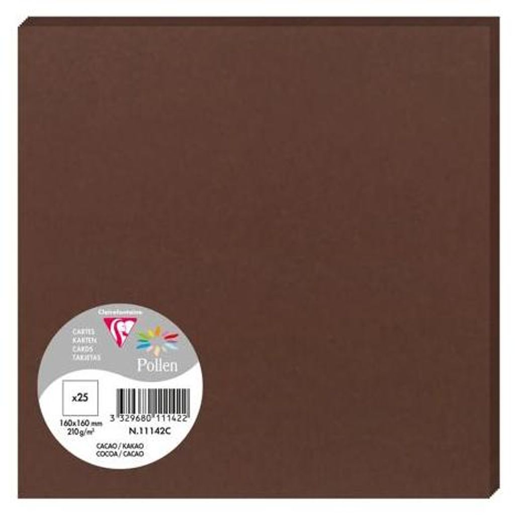 Clairefontaine Karte Pollen 160x160 210g Kakao