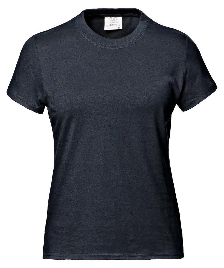 Sir Safety Samba Ladies Arbeits-T-Shirt Damen Kurzarm 100% Baumwolle 12 Stück, S, NAVY